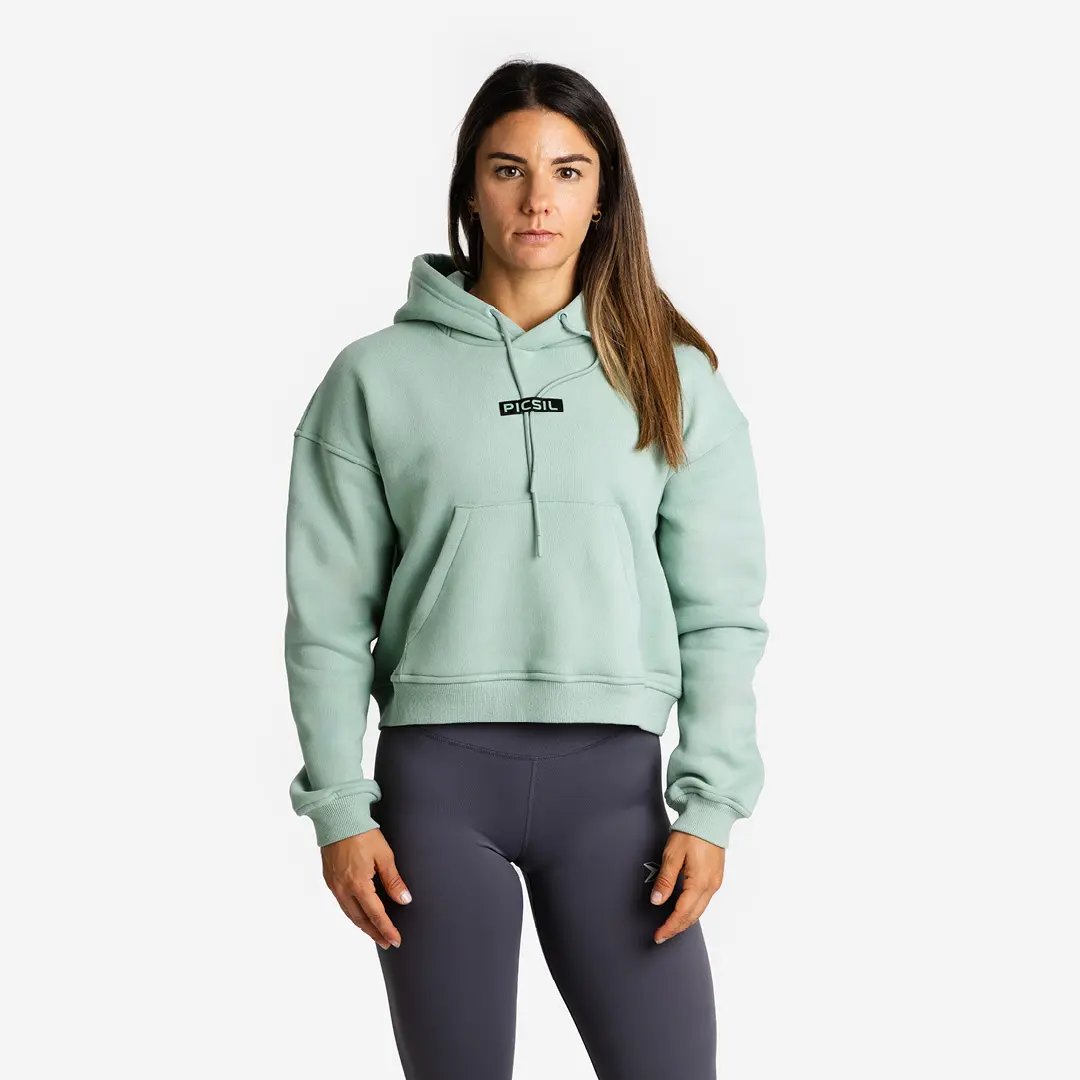 Sudadera Mujer Crop con Capucha